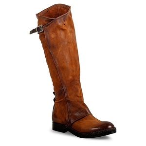 A.S.98 Brown Leather Moto Boots